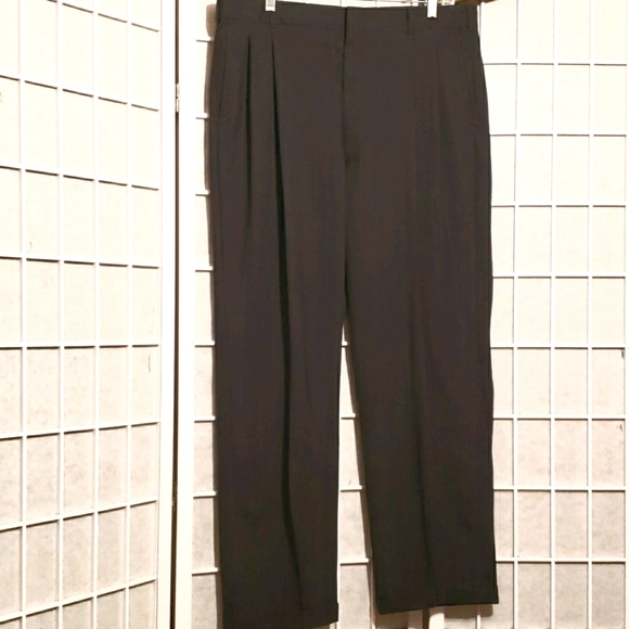 MEN'S 100% WOOL GREY PINSTRIPE PANTS SZ 36